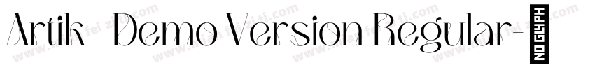 Artik   Demo Version Regular字体转换
